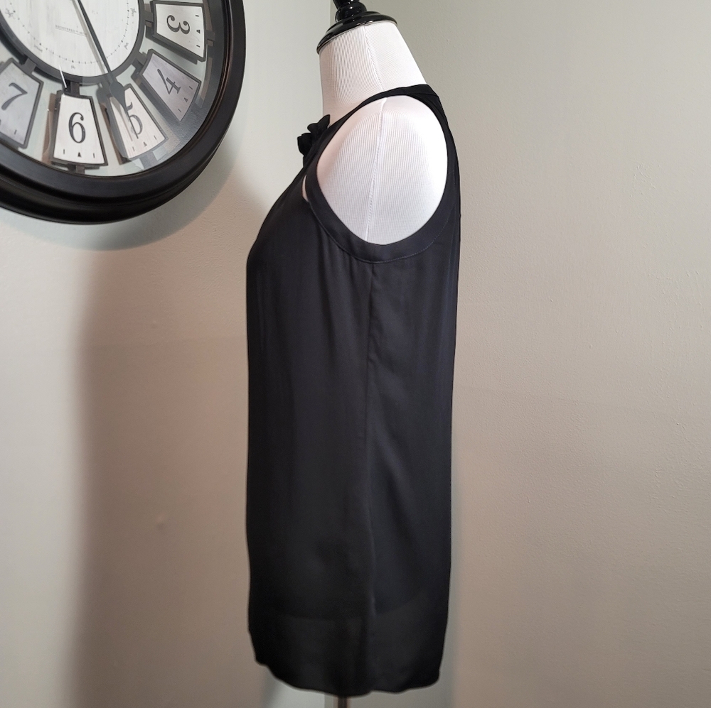 NWOT Etcetera Black Chiffon Sleeveless Blouse SIZE 00 - Picture 4 of 10